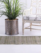 Unique Loom Outdoor Trellis Collection Area Rug - Tribal Trellis (2' 7" x 10' Runner Green/Natural)