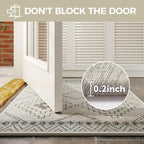 Indoor Door Mat 24"x35",Beige Door Mat Indoor Entrance Dirt Resistant & Absorbent, Non-Slip Rubber Backing Front Door Mats,Washable Low-Profile Doormat for Entryway, Inside Home Entrance