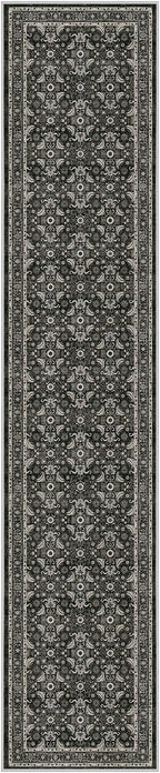 WITSHOCK Black Boho Washable 2x10 Kitchen Runner Rug,Vintage Neutral Hallway Rugs for Entryway,Soft Distressed Floor Mat for Bedroom,Entrance,Indoor Back Door(Black,2x10)