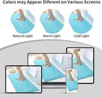 Bathroom Rug 20x32 Non Slip Fluffy Teal Bath Mat for Bathroom Floor Washable Plush Luxury Bath Rug for Tub Soft Shaggy Absorbent Shower Sink Mat
