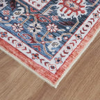 Dripex Vintage Collection Washable Area Rug - 2x3 Door Mat Small Entryway Rug Distressed Non-Slip Low-Pile Floor Carpet for Indoor Front Entrance Kitchen Bathroom Living Room Bedroom