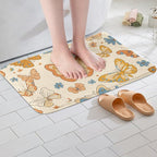 Erosebridal Groovy Party Decorations Bathroom Mat Cute Butterfly Microfiber Bath Rug for Girls Retro Flowers 3D Entryway Door Mat 16x24 Kawaii Animal Themed Bath Mat Daisy Floral Bath Rugs