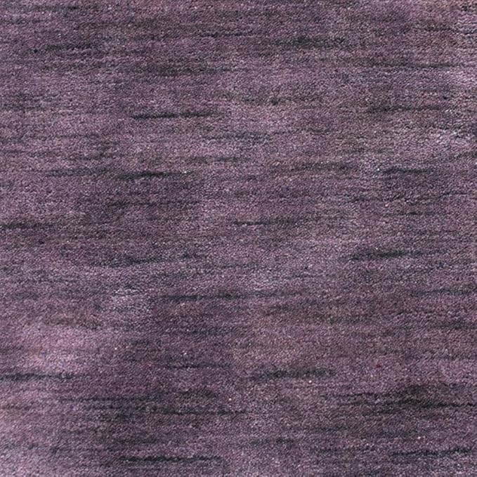 Hand Knotted Loom Wool ECO-Friendly Area Rugs - 10'x10', Octagon, Purple Color, Solid Plain Design, High Pile Handmade Anti Skid Area Rugs for Living Room, Bed Room (L00111)