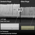 Zentavio White Living Room Rugs 9x12 Large Area Rugs for Bedroom Soft Fluffy Furry Shag Aesthetic Carpet Plush High Pile Floor Rug for Nursery Kids Room Dorm Home Decor