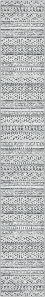 KUTA Long Hallway Runner Rug 2.6x18 Non-Slip Washable, Moroccan Vintage Grey Boho Kitchen Rugs Ultra Soft Distressed Geometric Floor Carpet Runners for Bedroom Laundry Stairway Entryway