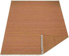Rugsotic Carpets Hand Woven Flat Weave Kilim Wool ECO-Friendly Area Rugs - 4'x6', Rectangle Shape, Orange Color, Solid Plain Design, Low Pile Handmade Rugs for Living Room, Bed Room (D00111)