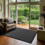 Front Door Mat, 3' x 5' Heavy Duty Indoor Outdoor Welcome Mat for Entryway, Commercial Floor Entrance, Low Profile, Non-Slip, Durable Rubber Backing for Entry, Patio, Home