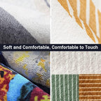 Cartoon Animal Pattern Area Rug Cute Cat Luxury Floral Decor for Carpet Farmhouse Bedroom Living Room Rugs Bathroom Kitchen Runner Mat Indoor Outdoor Non Slip Doormat 2.6' X 4'
