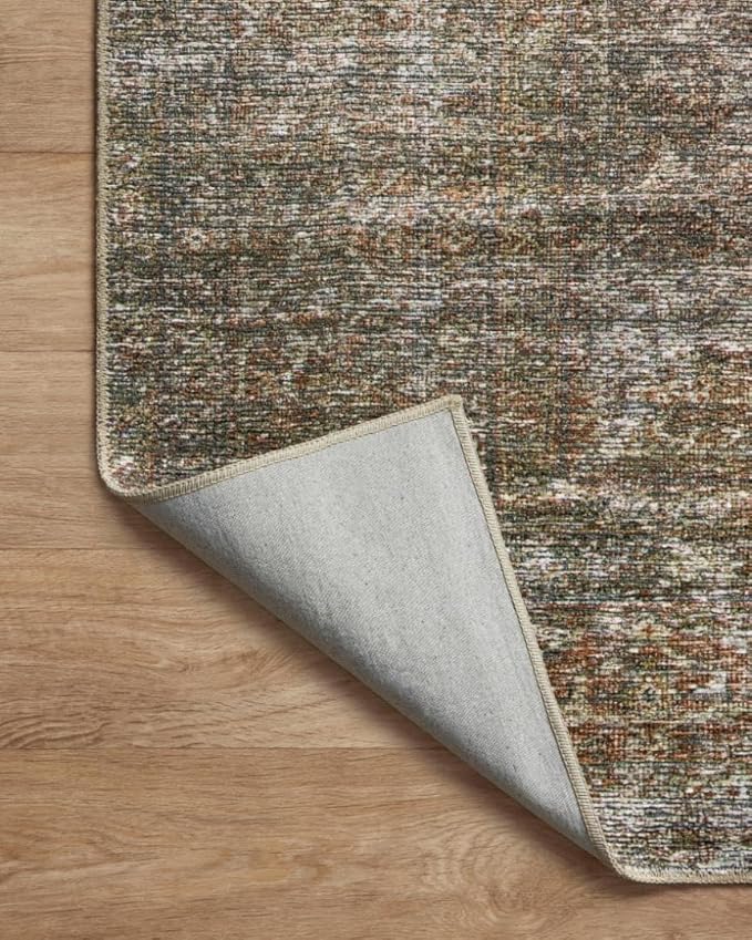 Loloi Amber Lewis Billie Collection, Tobacco & Rust 5'-0" x 7'-6" Area Rug – Antique & Distressed Accent Rugs for Living Room, Bedroom, Entryway & Hallway, No Shed High Traffic Area Home Decor Rug