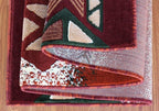 YHSF South West Native American Area Rug C318 - Easy Clean, Thick, Soft, Durable Native Tribal American Indian Inspired Rug for Bedroom/Living Room and More - Rust, 5 Feet x 7 Feet