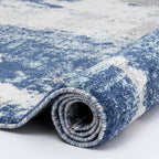 LUXE WEAVERS Euston Collection D.Blue-L.Blue 5x7 Modern Abstract Area Rug