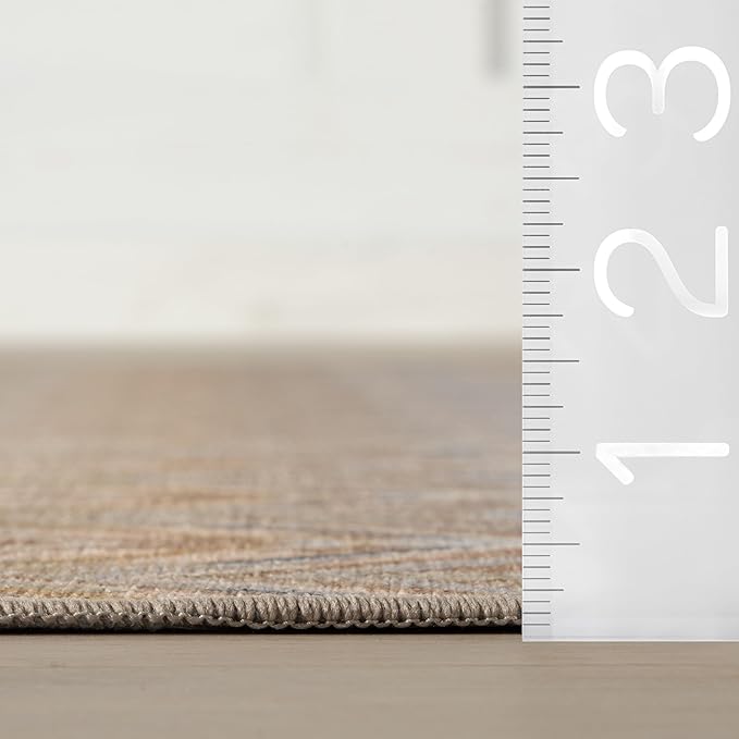 Dash & Albert Seneca Natural Machine Washable Rug, 2 X 3 Feet, Tan Geometric Pattern