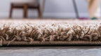 Unique Loom Solid Shag Collection Area Rug (6' 1" x 9' Rectangle, Sandy Brown)
