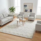 Modern Herringbone Chevron Collection Handcrafted Wool Area Rug - Durable, Zigzag Pattern, for High Traffic, Contemporary Design for Living Room, Bedroom, Dining Room Decor (Ivory-Multi, 7' x 7')