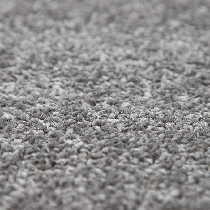 Paco Home Solid Area Rug in Anthracite Modern Plain Design, Size: 4'7" x 6'7"