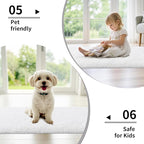White Bathroom Runner Rug 24x70 Non Slip Fluffy Long Bath Mat for Bathroom Floor Washable Plush Luxury Bath Rug for Tub Absorbent Bathroom Shower Sink Mat Bedside Rug