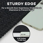 EARTHALL Washable Runner Rug 2x10 Ft Non Slip Runners for Hallways Long Cotton Rubber Backed Kitchen Runner Braided Indoor Floor Carpet Runners for Entryway, Hallway, Kitchen, Black