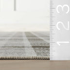 Dash & Albert Andri Plaid Black Machine Washable Rug, 6 X 9 Feet, Black/White Plaid Pattern