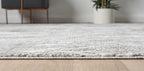 Adel Modern Runner Rug for Kitchen, 2x7 Rustic Distressed Abstract Gray Runner, Medium Pile Stain Resistant Carpet for Bedroom, Hallway or Entryway (2' x 7, Gray)