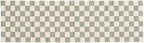Revival Rugs Gambit 2'7"x9' Checkered Rug Machine Washable Runner Rug for Hallway Entryway - 100% Recycled Oeko-TEX Certified, Medium Pile, Green, Beige