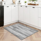 PADOOR Modern Abstract Entryway Rug - 2x3 Washable Rugs Non-Slip Door Mat, Ultra Soft Low Pile Floor Rugs Doormat for Entrance Front Door Indoor Black