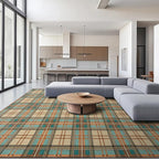 Area Rug Non Slip Machine Washable Ultra Soft Living Room/Bedroom/Kitchen/Outdoor/Classroom Plaid, 8'×10'