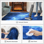 4x6 Dark Clouds Lightning Cafe Rug - Storm Rugs for Bedroom Aesthetic, Natural Weather Soft Comfortable Non-Slip for Offie Bedroom Study Boy Girl Room Hotel Dorm