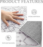Lahome Moroccan Washable Runner Rug 2x6, Stain Resistant Non-Slip Kitchen Rug Runner, Ultra-Thin Geometric Print Distressed Floor Carpet for Hallways Entryway Laundry Bedroom