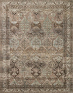 Loloi Amber Lewis Billie Collection, Clay & Sage 3'-6" x 5'-6" Area Rug – Antique & Distressed Accent Rugs for Living Room, Bedroom, Entryway & Hallway, No Shed High Traffic Area Home Decor Rug