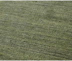 Rugsotic Carpets Hand Woven Flat Weave Kilim Wool ECO-Friendly Area Rugs - 6'x6', Square Shape, Olive Color, Solid Plain Design, Low Pile Handmade Area Rugs for Living Room, Bed Room (D00111)