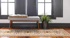 Unique Loom Taftan Collection Border Geometric Tribal Inspired Design Area Rug (3' 0 x 16' 5 Runner, Ivory/ Tan)