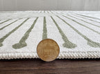 GLN Rugs Contemporary Collection - Machine Washable Area Rug, Contemporary Washable, Non Slip, Low Pile Chenille Rug, Living Room, Bedroom, Kitchen Rug (2' x 3' Green Beige)