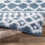 Livabliss Hapsburg Moroccan Shag Area Rug, 2' x 2'11", Denim