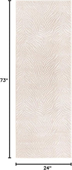 Unique Loom Finsbury Collection Area Rug - Meghan (2' x 6' 1" Runner, Ivory Beige)
