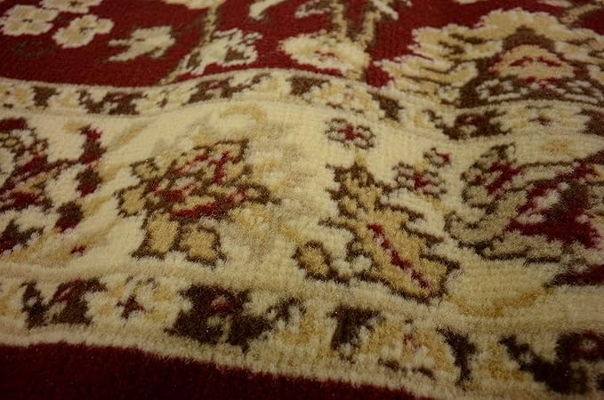 Unique Loom Sialk Hill Collection Area Rug - Washington (2' 11" x 16' 5" Runner Burgundy/Cream)