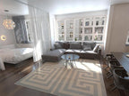 Unique Loom Athens Collection Classic Geometric Modern Border Design Area Rug (9' 0 x 12' 0 Rectangular, Gray/ Beige)