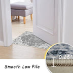 vivorug 6x9 Area Rugs, Stain Resistant Washable Rug for Living Room, Vintage-Inspired Grey Floral Rug
