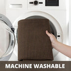 Braided Runner Rug 3x16 Ft Washable Runners for Hallways Non Slip Rubber Backed Kitchen Runners Cotton Long Entryway Runner Indoor, Woven Carpet for Hall Stair Entryway, Brown