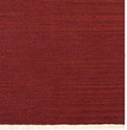 Rugsotic Carpets Hand Woven Flat Weave Kilim Wool 3'x13' Runner Area Rug Solid Burgundy D00111