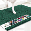 Muddy Mat® | Super Absorbent Door Mat Indoor, Microfiber Quick Dry Chenille Entryway Rug, Non-Slip Front Door Mat, Indoor Mats for Entryway, Machine Washable Pet Rug, Dark Green 36" x 120"
