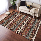Rustic Cabin Wildlife Area Carpet for Living Room 4x6 Area Rug for Bedroom,Bear Moose Deer Country,Vintage Throw Rug Indoor Rugs Non Slip Soft Floor Carpets Mat for Dining Room,Office