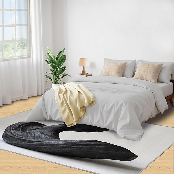 4x5 Sculpture Art Indoor Outdoor Rug - 3D Portrait Bedside Rug, Female Bust Washable Entry Way Rugs Kids Carpet for Inside House Playroom Living Room End Table Nursery
