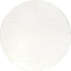 nuLOOM Nia White/Ivory, 5' Round, Cozy Shag, Fluffy and Soft, High Traffic, Stain Resistant, Easy Clean, Durable Machine Washable Area Rug for Bedroom, Living Room, Dining, Den, Foyer, Entryway