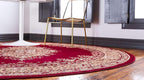 Unique Loom Reza Collection Traditional Persian Style Area Rug, 8' 0" x 8' 0", Burgundy/Ivory