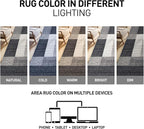 Rugshop Gray Modern Geometric Boxes Non-Slip Area Rug Non-Shedding for Living Room, Dining Room and Bedroom, 9' x 12'
