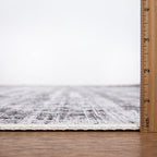 Bloom Rugs Washable Non-Slip 5' x 7' Rug - Gray/Charcoal/Blue Modern Abstract Area Rug for Living Room, Bedroom, Dining Room, and Kitchen - Exact Size: 5' x 7'
