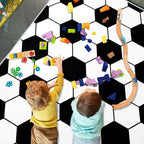 Soft Soccer Rugs for Bedroom, Machine Washable, Cute Bedside Boys Area Rug for Kids Toddlers Teens, Soccer Lovers Home Decor Indoor Carpet for Living Room, Dorms, Nursery, 7x9 FT