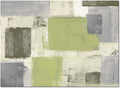 Sage Green Rectangular Area Rugs for Living Room Bedroom 2.8 x 5 ft Abstract Paint Texture Modern Art Non-Shedding Soft Low Pile Rug Non Slip Washable Rug for Nursery Entryway Playroom