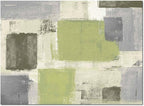 Sage Green Rectangular Area Rugs for Living Room Bedroom 2.8 x 5 ft Abstract Paint Texture Modern Art Non-Shedding Soft Low Pile Rug Non Slip Washable Rug for Nursery Entryway Playroom