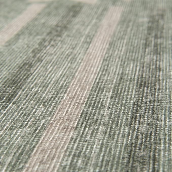 Revival Rugs Flam 8'x10' Zero-Shedding Area Rug for Living Room Bedroom - Oeko-TEX Certified, Low Pile, Spot Clean, Green